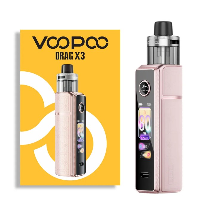 Voopoo Drag X3 Pod Mod + 1 Adet Pil Hediye→Glow Pink