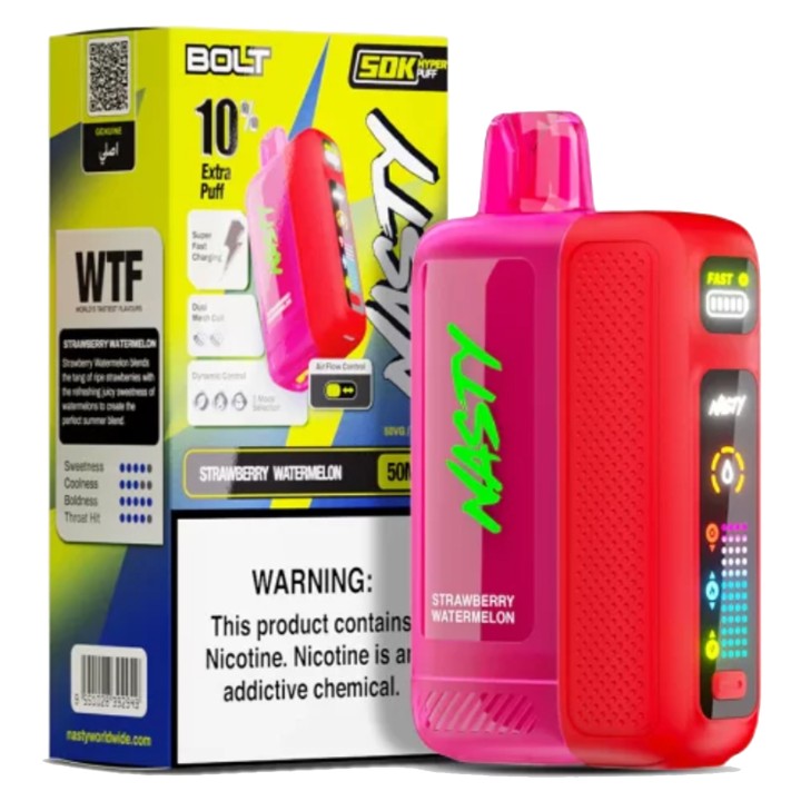 Nasty Bolt 50K Puff Kullan At→Strawberry Watermelon