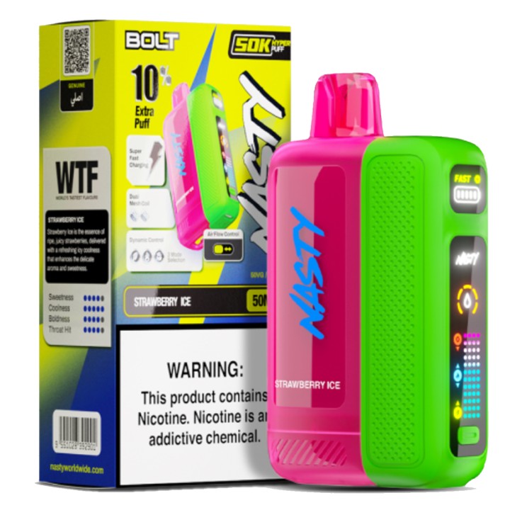 Nasty Bolt 50K Puff Kullan At→Strawberry Ice