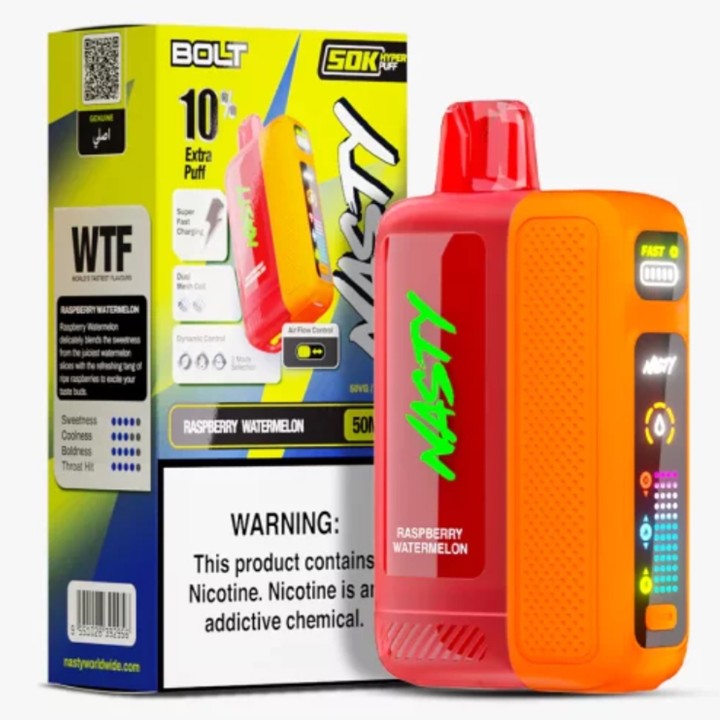 Nasty Bolt 50K Puff Kullan At→Raspberry Watermelon