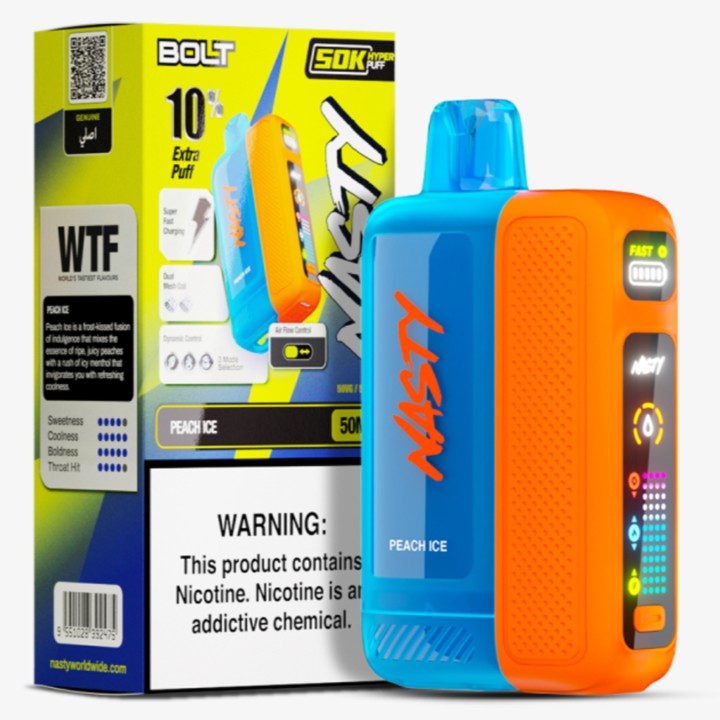 Nasty Bolt 50K Puff Kullan At→Peach Ice