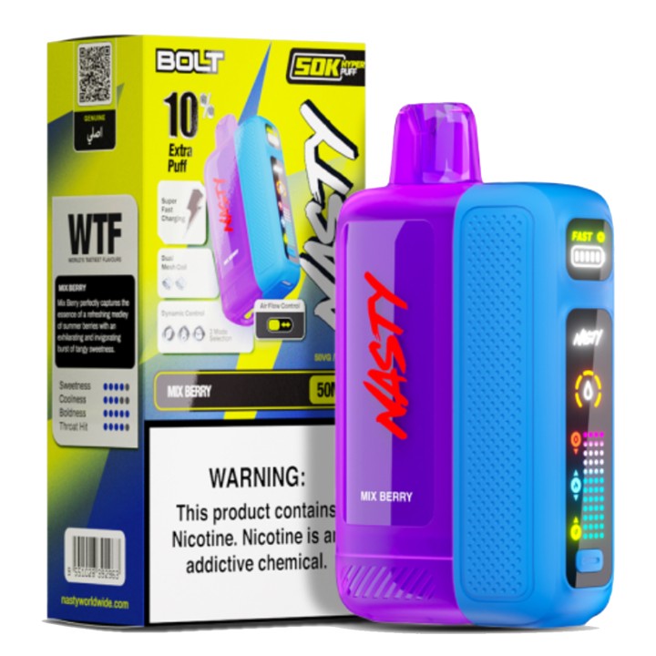 Nasty Bolt 50K Puff Kullan At→Mix Berry