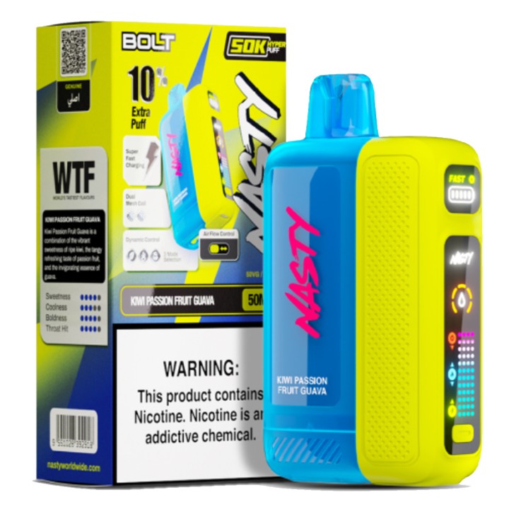 Nasty Bolt 50K Puff Kullan At→Kiwi Passion Fruit Guava