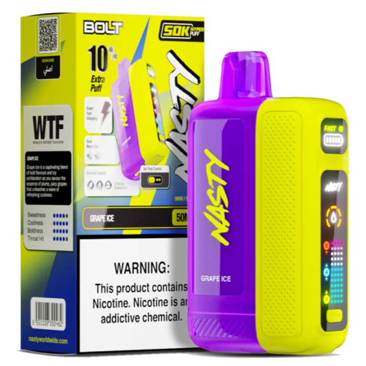 Nasty Bolt 50K Puff Kullan At→Grape Ice