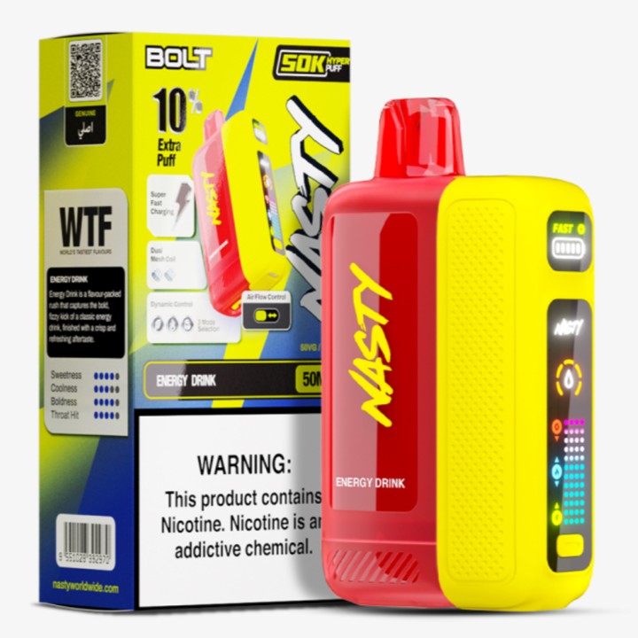 Nasty Bolt 50K Puff Kullan At→Energy Drink