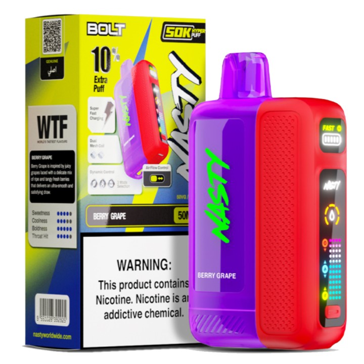 Nasty Bolt 50K Puff Kullan At→Berry Grape