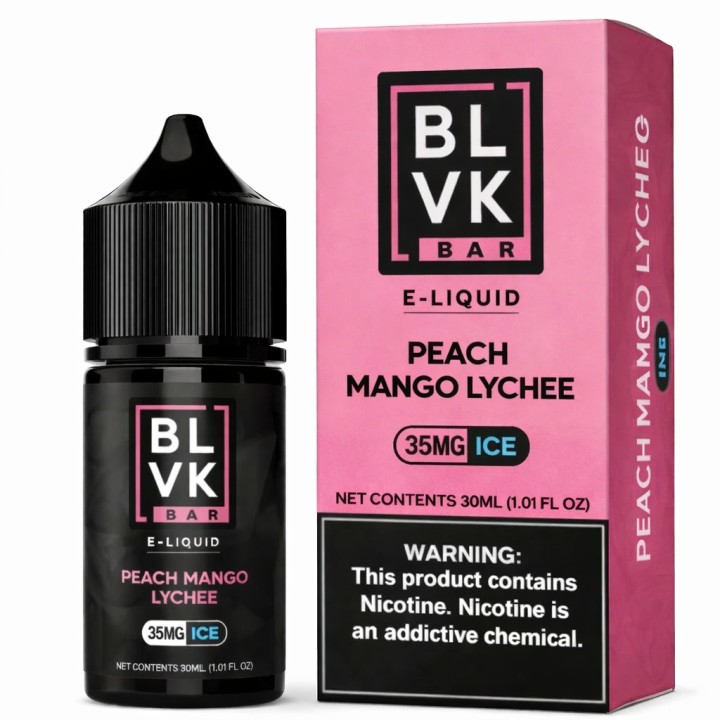 BLVK Bar Peach Mango Lychee Ice Salt Likit→35MG