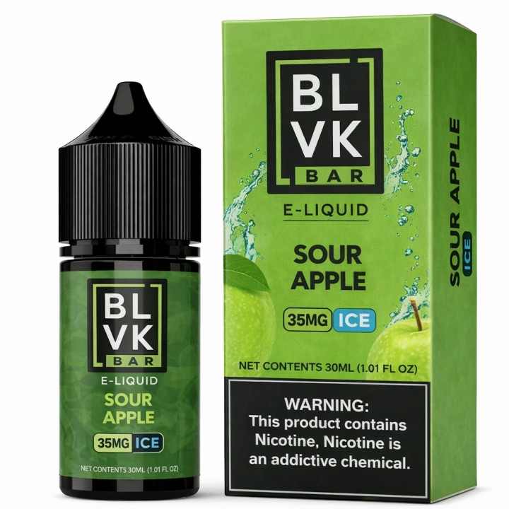 BLVK Bar Sour Apple Ice Salt Likit→35MG